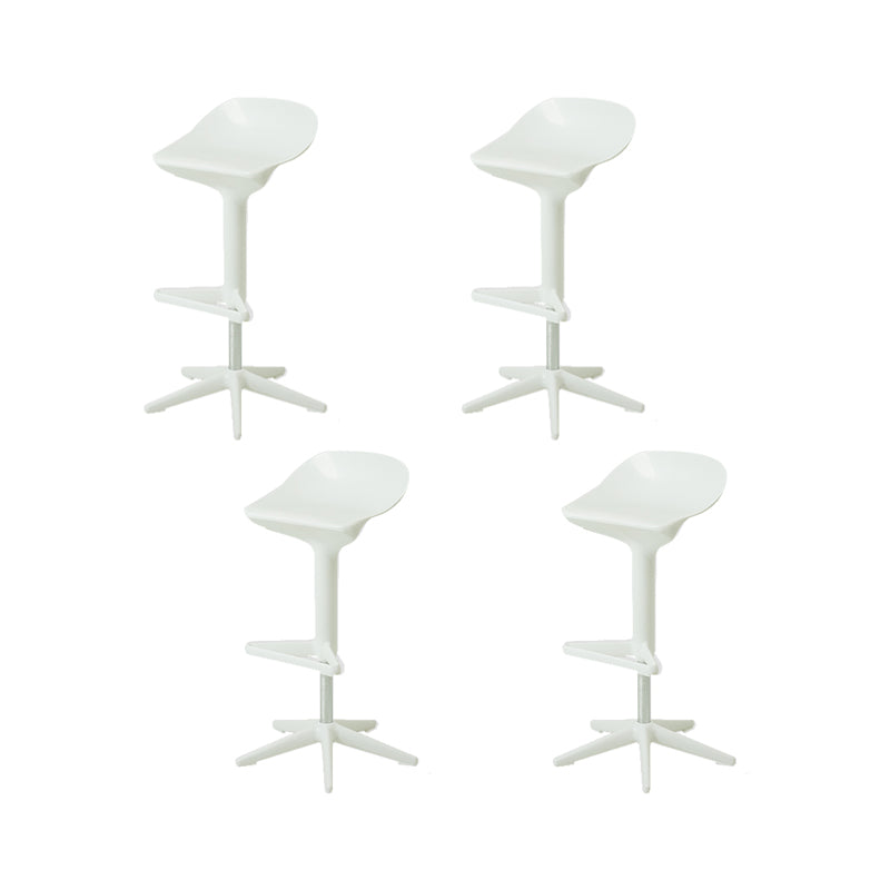 Plastic Counter Height Stools with Footrest Modern Counter Chair