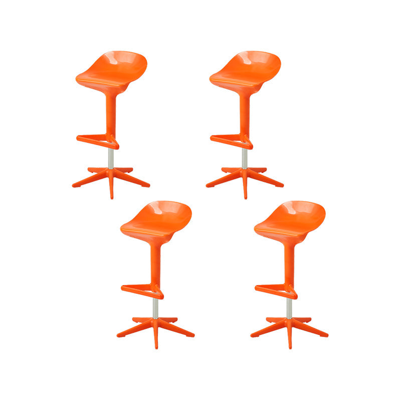 Plastic Counter Height Stools with Footrest Modern Counter Chair
