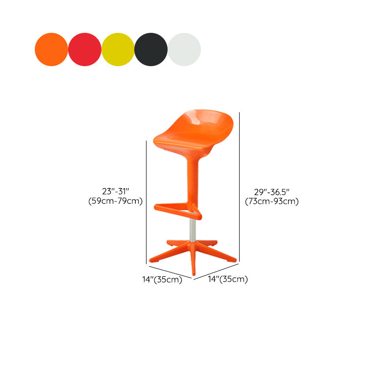 Plastic Counter Height Stools with Footrest Modern Counter Chair
