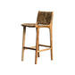 Solid Wood Counter Bar Stool Armless Counter Height Stools with Footrest Brown 1 Piece Clearhalo 'Bar Furniture' 'Bar Stools' 'bar_stools' 'furn' 'furn_bar_stools' 'Furniture' 'Kitchen & Dining Furniture' 7537568