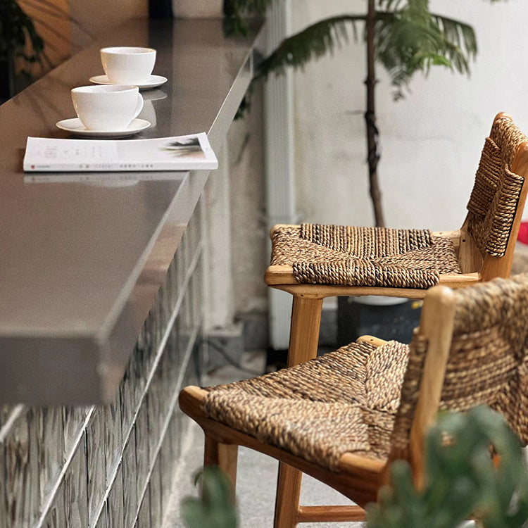 Solid Wood Counter Bar Stool Armless Counter Height Stools with Footrest Clearhalo 'Bar Furniture' 'Bar Stools' 'bar_stools' 'furn' 'furn_bar_stools' 'Furniture' 'Kitchen & Dining Furniture' 7537578