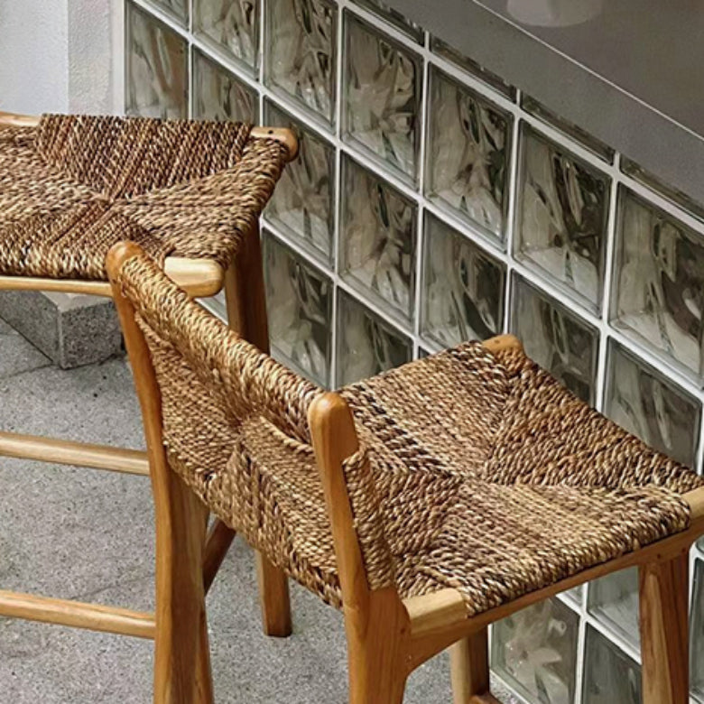 Solid Wood Counter Bar Stool Armless Counter Height Stools with Footrest Clearhalo 'Bar Furniture' 'Bar Stools' 'bar_stools' 'furn' 'furn_bar_stools' 'Furniture' 'Kitchen & Dining Furniture' 7537583