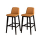 Contemporary Bar & Counter Stool Upholstered and Wood Bar Stools Brown 2 Piece Set Clearhalo 'Bar Furniture' 'Bar Stools' 'bar_stools' 'furn' 'furn_bar_stools' 'Furniture' 'Kitchen & Dining Furniture' 7537590