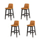 Contemporary Bar & Counter Stool Upholstered and Wood Bar Stools Brown 4 Piece Set Clearhalo 'Bar Furniture' 'Bar Stools' 'bar_stools' 'furn' 'furn_bar_stools' 'Furniture' 'Kitchen & Dining Furniture' 7537592