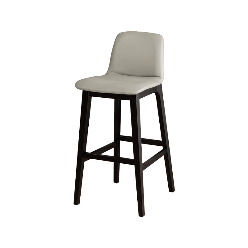 Contemporary Bar & Counter Stool Upholstered and Wood Bar Stools Beige 1 Piece Clearhalo 'Bar Furniture' 'Bar Stools' 'bar_stools' 'furn' 'furn_bar_stools' 'Furniture' 'Kitchen & Dining Furniture' 7537598