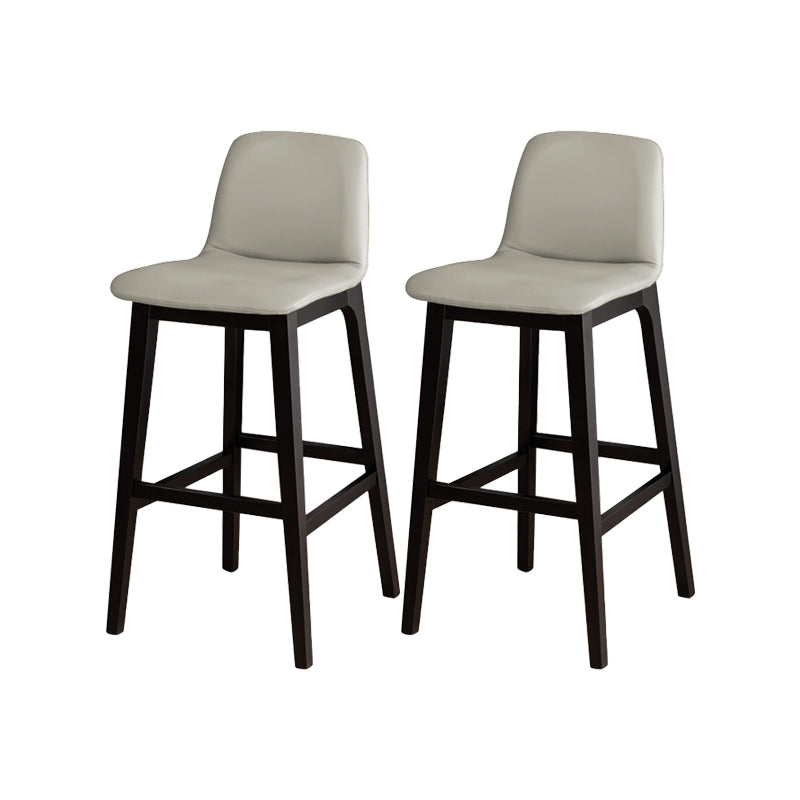 Contemporary Bar & Counter Stool Upholstered and Wood Bar Stools Beige 2 Piece Set Clearhalo 'Bar Furniture' 'Bar Stools' 'bar_stools' 'furn' 'furn_bar_stools' 'Furniture' 'Kitchen & Dining Furniture' 7537600