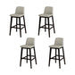 Contemporary Bar & Counter Stool Upholstered and Wood Bar Stools Beige 4 Piece Set Clearhalo 'Bar Furniture' 'Bar Stools' 'bar_stools' 'furn' 'furn_bar_stools' 'Furniture' 'Kitchen & Dining Furniture' 7537603
