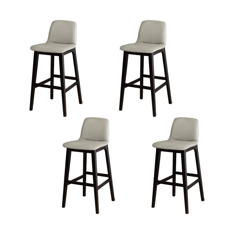 Contemporary Bar & Counter Stool Upholstered and Wood Bar Stools Beige 4 Piece Set Clearhalo 'Bar Furniture' 'Bar Stools' 'bar_stools' 'furn' 'furn_bar_stools' 'Furniture' 'Kitchen & Dining Furniture' 7537603