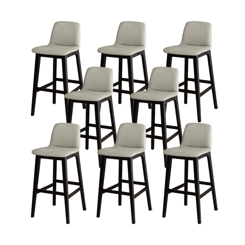 Contemporary Bar & Counter Stool Upholstered and Wood Bar Stools Beige 8 Piece Set Clearhalo 'Bar Furniture' 'Bar Stools' 'bar_stools' 'furn' 'furn_bar_stools' 'Furniture' 'Kitchen & Dining Furniture' 7537607