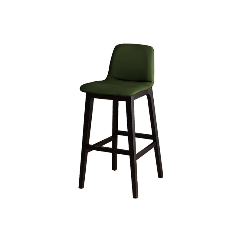 Contemporary Bar & Counter Stool Upholstered and Wood Bar Stools Green 1 Piece Clearhalo 'Bar Furniture' 'Bar Stools' 'bar_stools' 'furn' 'furn_bar_stools' 'Furniture' 'Kitchen & Dining Furniture' 7537608