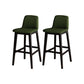 Contemporary Bar & Counter Stool Upholstered and Wood Bar Stools Green 2 Piece Set Clearhalo 'Bar Furniture' 'Bar Stools' 'bar_stools' 'furn' 'furn_bar_stools' 'Furniture' 'Kitchen & Dining Furniture' 7537609