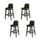 Contemporary Bar & Counter Stool Upholstered and Wood Bar Stools Green 4 Piece Set Clearhalo 'Bar Furniture' 'Bar Stools' 'bar_stools' 'furn' 'furn_bar_stools' 'Furniture' 'Kitchen & Dining Furniture' 7537610