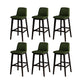 Contemporary Bar & Counter Stool Upholstered and Wood Bar Stools Green 6 Piece Set Clearhalo 'Bar Furniture' 'Bar Stools' 'bar_stools' 'furn' 'furn_bar_stools' 'Furniture' 'Kitchen & Dining Furniture' 7537611