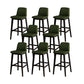 Contemporary Bar & Counter Stool Upholstered and Wood Bar Stools Green 8 Piece Set Clearhalo 'Bar Furniture' 'Bar Stools' 'bar_stools' 'furn' 'furn_bar_stools' 'Furniture' 'Kitchen & Dining Furniture' 7537612