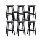 Industrial Style Bar-height Ash Solid Wood Backless Bar Stool