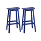 Industrial Style Bar-height Ash Solid Wood Backless Bar Stool