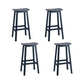 Industrial Style Bar-height Ash Solid Wood Backless Bar Stool