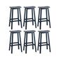 Industrial Style Bar-height Ash Solid Wood Backless Bar Stool