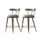 Glam Style Low Back Round Upholstered Bar Stool with Metal Legs 2 Piece Set Clearhalo 'Bar Furniture' 'Bar Stools' 'bar_stools' 'furn' 'furn_bar_stools' 'Furniture' 'Kitchen & Dining Furniture' 7537763