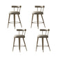 Glam Style Low Back Round Upholstered Bar Stool with Metal Legs 4 Piece Set Clearhalo 'Bar Furniture' 'Bar Stools' 'bar_stools' 'furn' 'furn_bar_stools' 'Furniture' 'Kitchen & Dining Furniture' 7537765