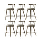 Glam Style Low Back Round Upholstered Bar Stool with Metal Legs 6 Piece Set Clearhalo 'Bar Furniture' 'Bar Stools' 'bar_stools' 'furn' 'furn_bar_stools' 'Furniture' 'Kitchen & Dining Furniture' 7537767