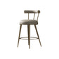 Glam Style Low Back Round Upholstered Bar Stool with Metal Legs Clearhalo 'Bar Furniture' 'Bar Stools' 'bar_stools' 'furn' 'furn_bar_stools' 'Furniture' 'Kitchen & Dining Furniture' 7537770