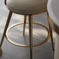 Glam Style Low Back Round Upholstered Bar Stool with Metal Legs Clearhalo 'Bar Furniture' 'Bar Stools' 'bar_stools' 'furn' 'furn_bar_stools' 'Furniture' 'Kitchen & Dining Furniture' 7537772