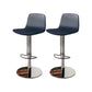 Contemporary Adjustable Height Swivel Armless Bar Stool with Footrest
