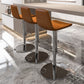 Contemporary Adjustable Height Swivel Armless Bar Stool with Footrest