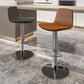 Contemporary Adjustable Height Swivel Armless Bar Stool with Footrest