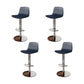 Contemporary Adjustable Height Swivel Armless Bar Stool with Footrest