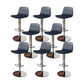 Contemporary Adjustable Height Swivel Armless Bar Stool with Footrest