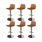 Contemporary Adjustable Height Swivel Armless Bar Stool with Footrest