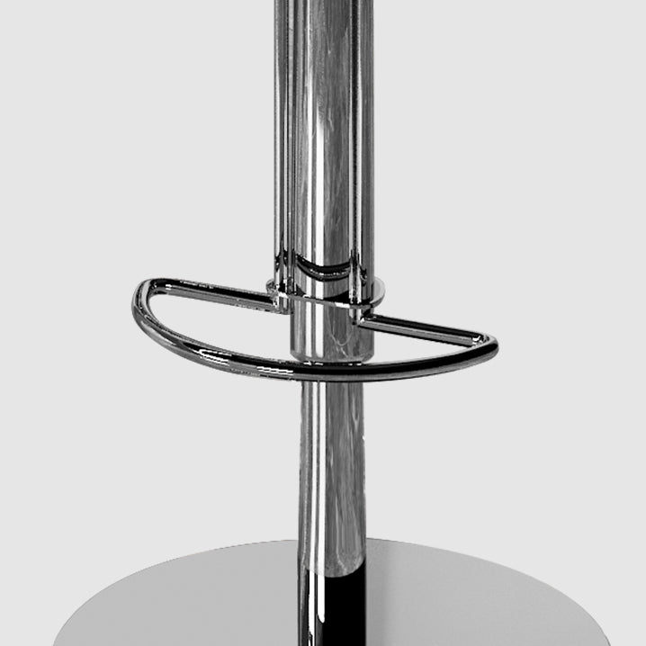 Contemporary Adjustable Height Swivel Armless Bar Stool with Footrest