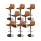 Contemporary Adjustable Height Swivel Armless Bar Stool with Footrest