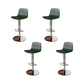 Contemporary Adjustable Height Swivel Armless Bar Stool with Footrest