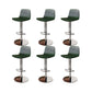 Contemporary Adjustable Height Swivel Armless Bar Stool with Footrest