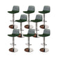 Contemporary Adjustable Height Swivel Armless Bar Stool with Footrest