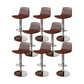Contemporary Adjustable Height Swivel Armless Bar Stool with Footrest