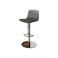 Contemporary Adjustable Height Swivel Armless Bar Stool with Footrest