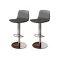 Contemporary Adjustable Height Swivel Armless Bar Stool with Footrest