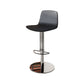 Contemporary Adjustable Height Swivel Armless Bar Stool with Footrest