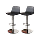 Contemporary Adjustable Height Swivel Armless Bar Stool with Footrest