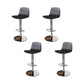 Contemporary Adjustable Height Swivel Armless Bar Stool with Footrest