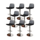 Contemporary Adjustable Height Swivel Armless Bar Stool with Footrest