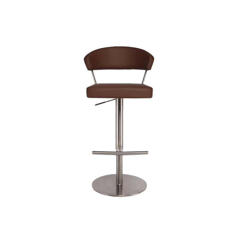 Gestoffeerde verstelbare hoogte draaikrikloze barkruk met voetstoel