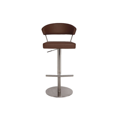 Gestoffeerde verstelbare hoogte draaikrikloze barkruk met voetstoel