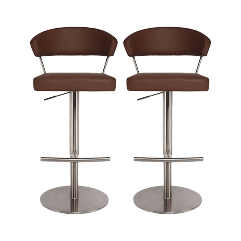 Gestoffeerde verstelbare hoogte draaikrikloze barkruk met voetstoel