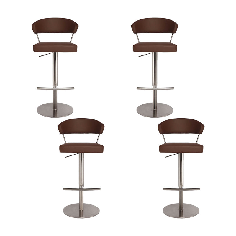 Gestoffeerde verstelbare hoogte draaikrikloze barkruk met voetstoel