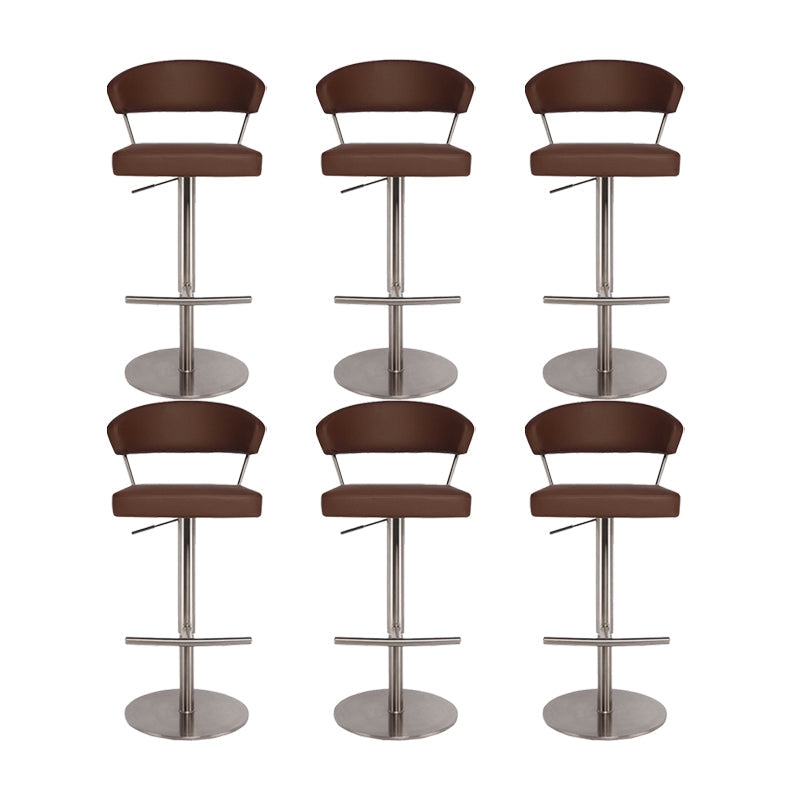 Gestoffeerde verstelbare hoogte draaikrikloze barkruk met voetstoel